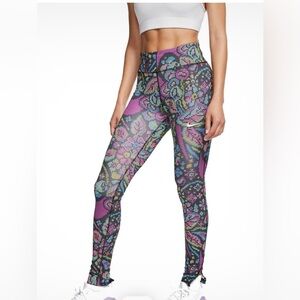 NIKE Womens Fast Printed Running Leggings  BV2912-010 Phantom-Sz S